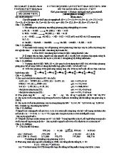 Đề chính thức thi Học sinh giỏi môn Hóa học Lớp 10 - Năm học 2019-2020 - Trường THPT Sào Nam (Có đáp án)